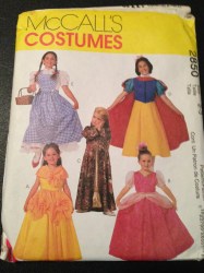 6810 8867 2850 MCCALLS  DOROTHY,  CINDERELLA,  BEAUTY,  SNOW WHITE, OZ PATTERN 4,5, 7; 12-14 CHOICE